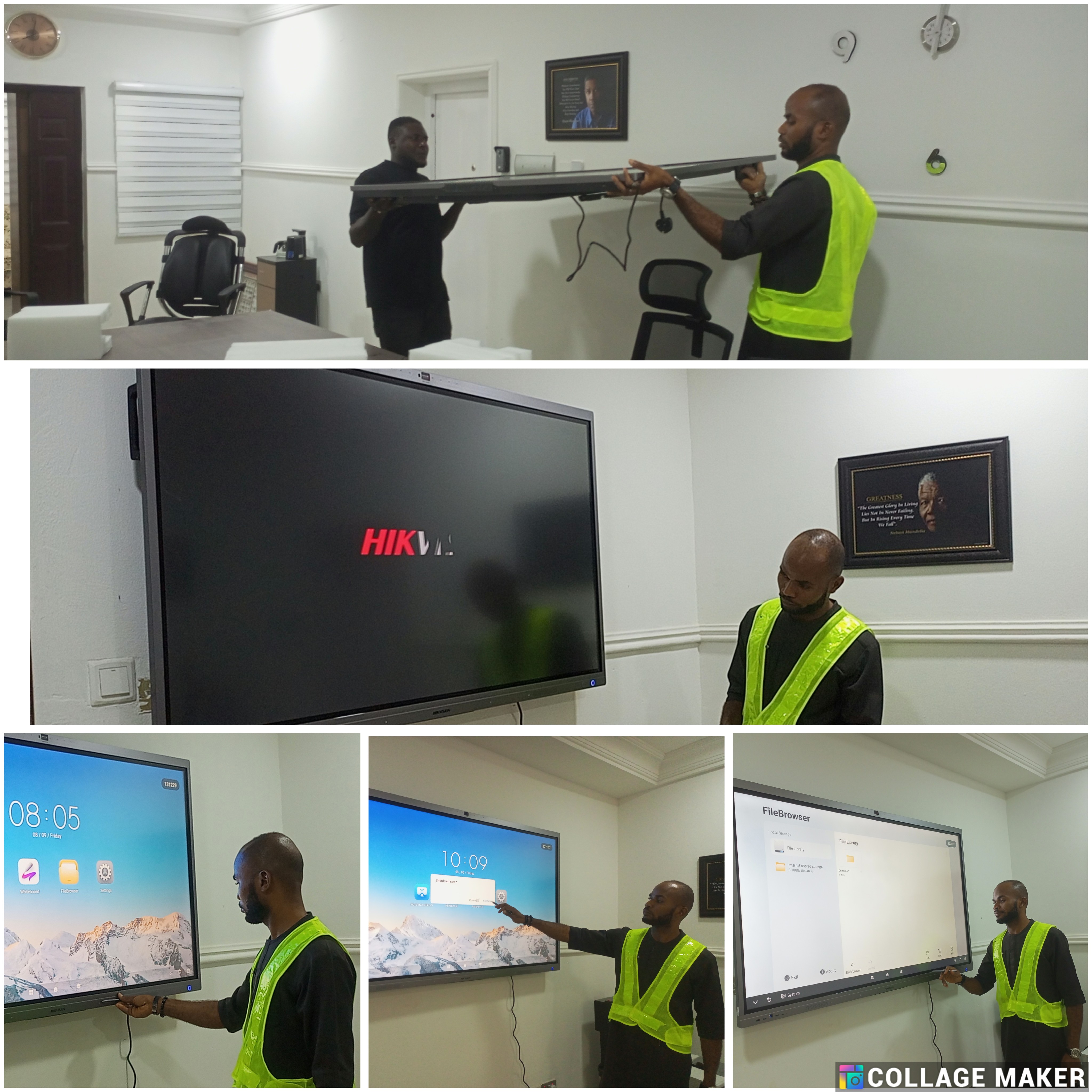 INSTALLATION OF HIKVISION INTERACTIVE DISPLAY BOARD